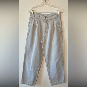 Vintage Brittania Men's Pants Size XS Gray Pleated Slash Pockets Cotton Zip Fly